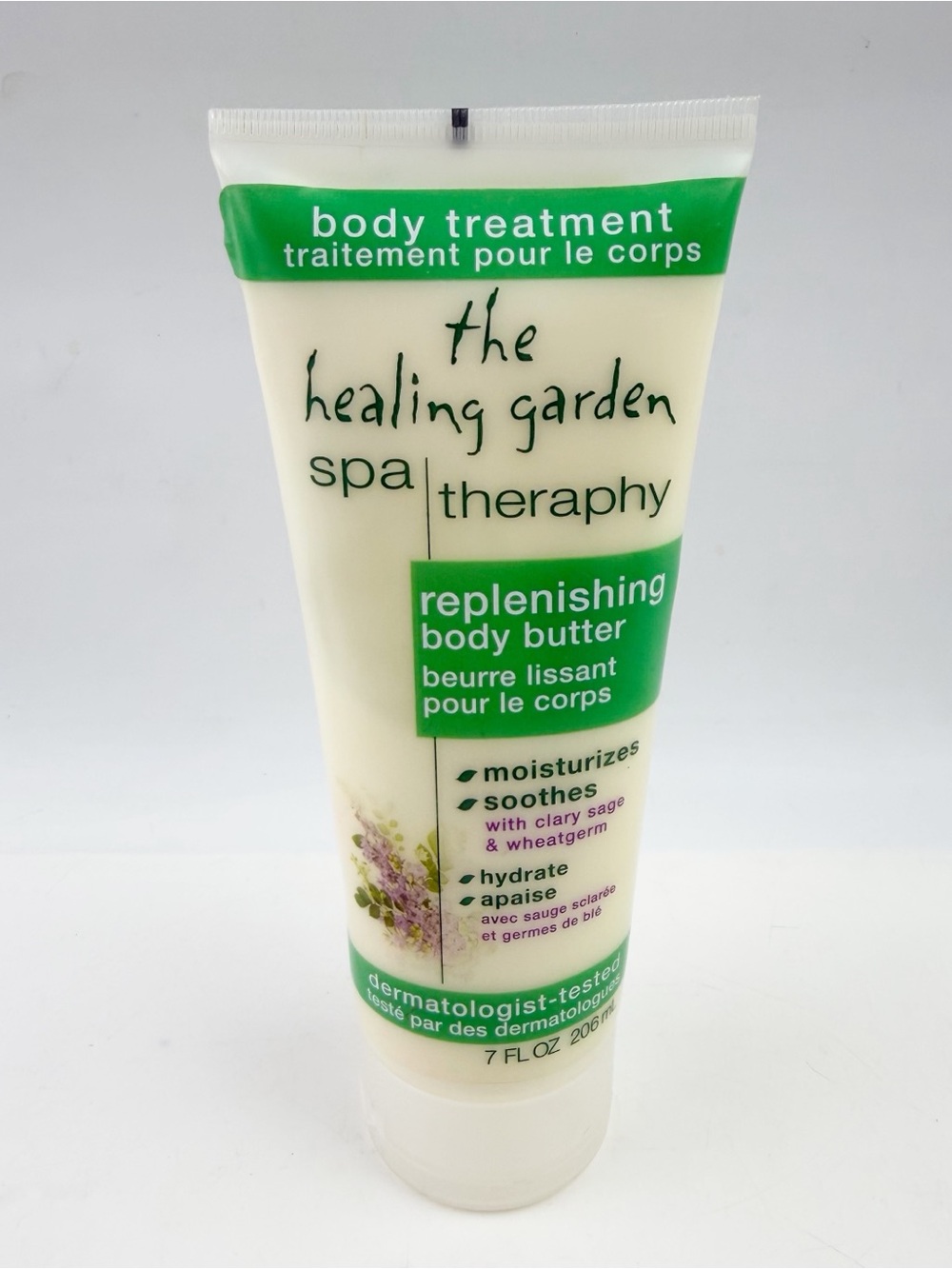 The Healing Garden Spa Theraphy Therapy Body Butter Sage Wheatgerm 7 oz New